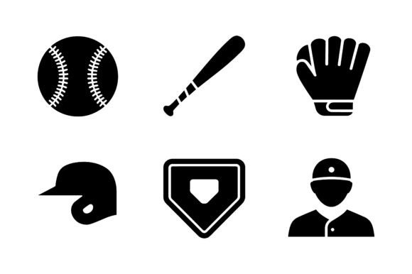 Baseball Game Player Icon Set EPS Graphics and Icons Review