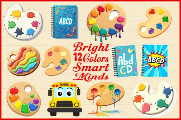 Bright Colors Smart Minds Graphics for Crafts