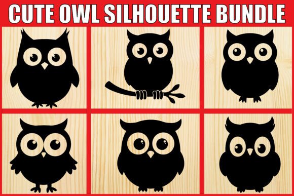 Cute Owl Silhouette SVG Bundle for Graphics and Illustrations