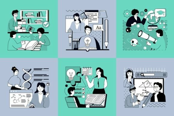Education Concept Illustrations for Modern Graphics