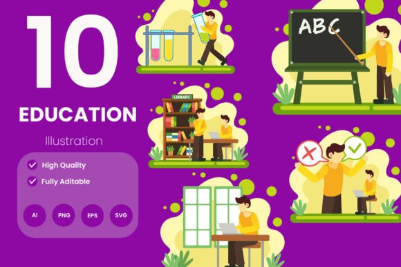Education Illustration Pack: Graphics for Real Crafters