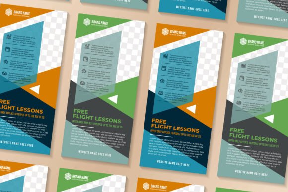 Free Flight Vertical Banner Graphics and Print Templates