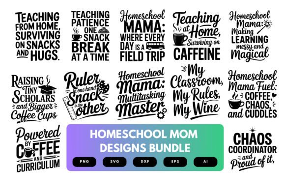 Homeschool Mom SVG Bundle Graphics and Crafts Review