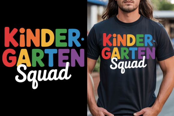 Kindergarten Squad Typographic Design: A Designer’s Review for Graphics and T-Shirt Designs