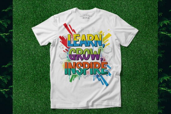 Learn Grow Inspire Teacher Tee Graphics and T-Shirt Designs Review