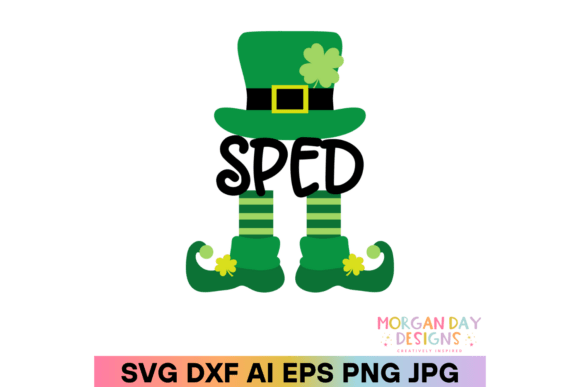 SPED Leprechaun SVG Graphics for Crafts and Branding