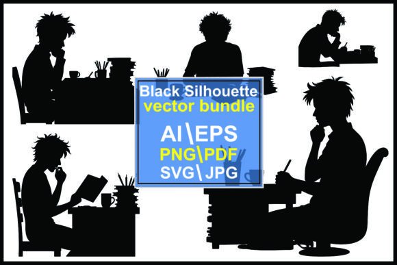 Student Writing Silhouette Embroidery Review