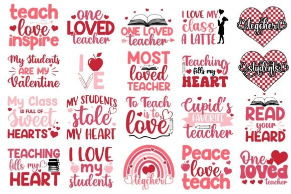 Valentines Day Teacher Svg Bundle PNG Graphics and Crafts Review