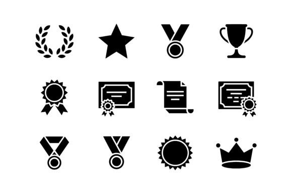 Winner Award Symbol Icon Set EPS Review
